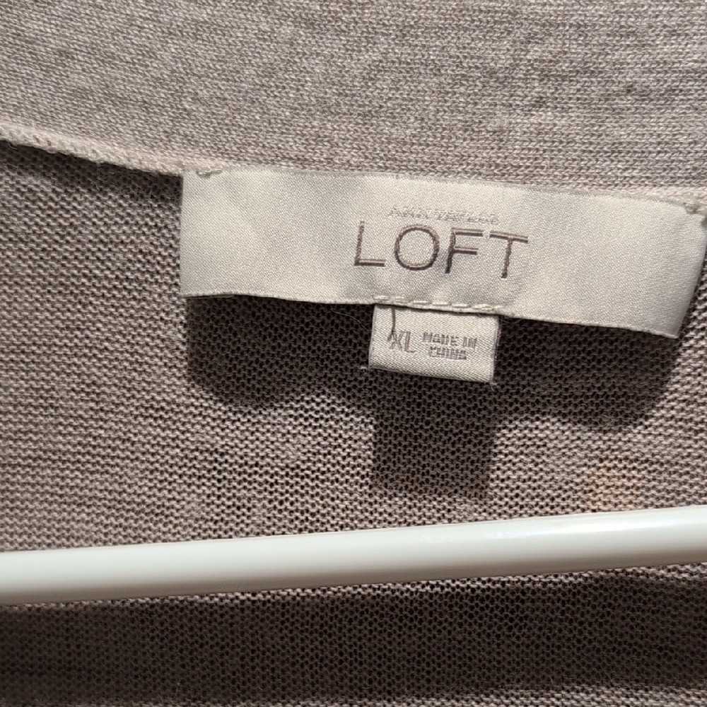 LOFT Tan and Yellow Striped Cardigan - Picture 2 of 8